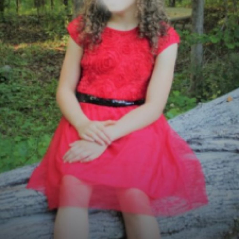 Fancy Red Rose Dress for Daughter 14-16 XL/XG
